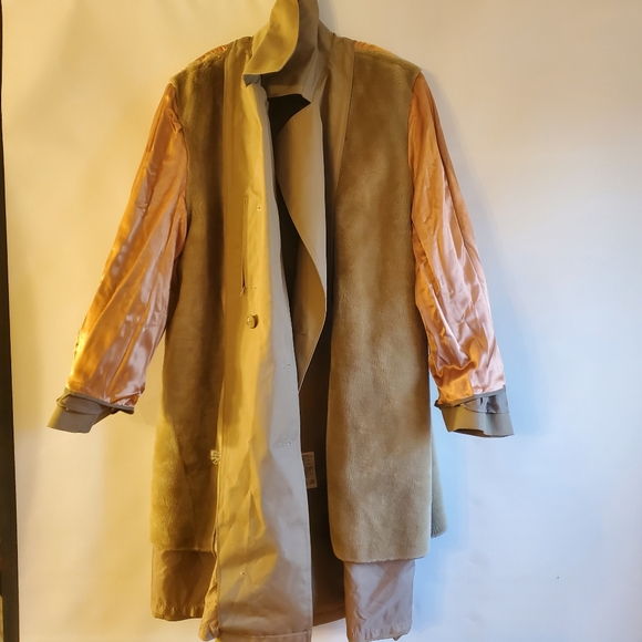 CAMPUS VINTAGE MEN'S DOUBLE BREASTED TRENCHCOAT TAN SIZE 46R - Picture 6 of 12